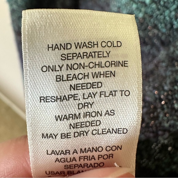 Chicos Women M  Long Sleeveless Cardigan Sweater Purple Duster Jewel Tones Knit - Picture 9 of 11